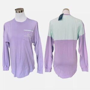 NWT NEW LAUREN JAMES BEACHCOMBER PASTEL MINT SEERSUCKER T-SHIRT SPIRIT JERSEY XS